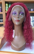20inch Burgundy 13x4 Transparent Lacefront Wig