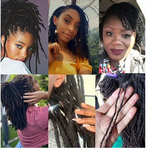 Tight Afro Kinky 100% Human Hair Bulk 1B, 16inch