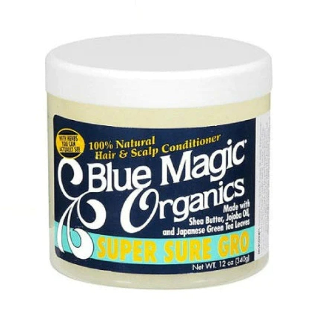 Blue Magic Originals Super Sure Gro For 100% Natural Styles Hair And Scalp Conditioner, 12 oz