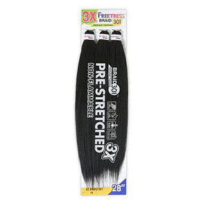 Freetress Braid-Pre Stretched Braid 56" 3X3 Packs