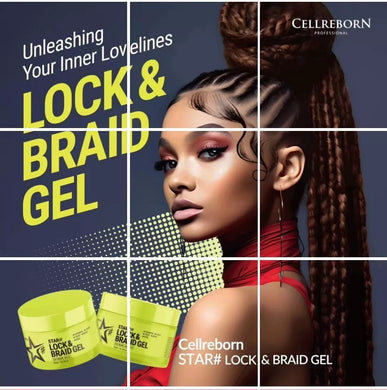 Cellreborn STAR# Lock & Braid Gel 10.14 oz, 300ml Extra  Strength (Pink Strongest Hold)
