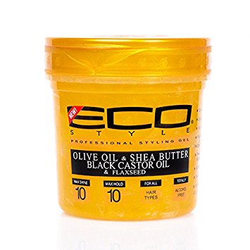 Eco Styler Gold Olive & Shea Butter & Black Castor Oil & Flaxseed Styling Gel 8 oz