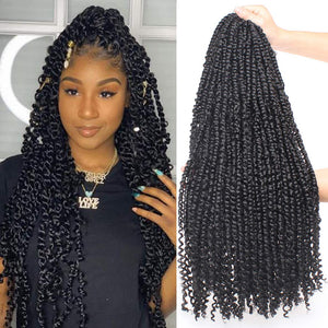 Pre twisted Passion Twist Crotchet Hair. 22inch, 15strands per pack