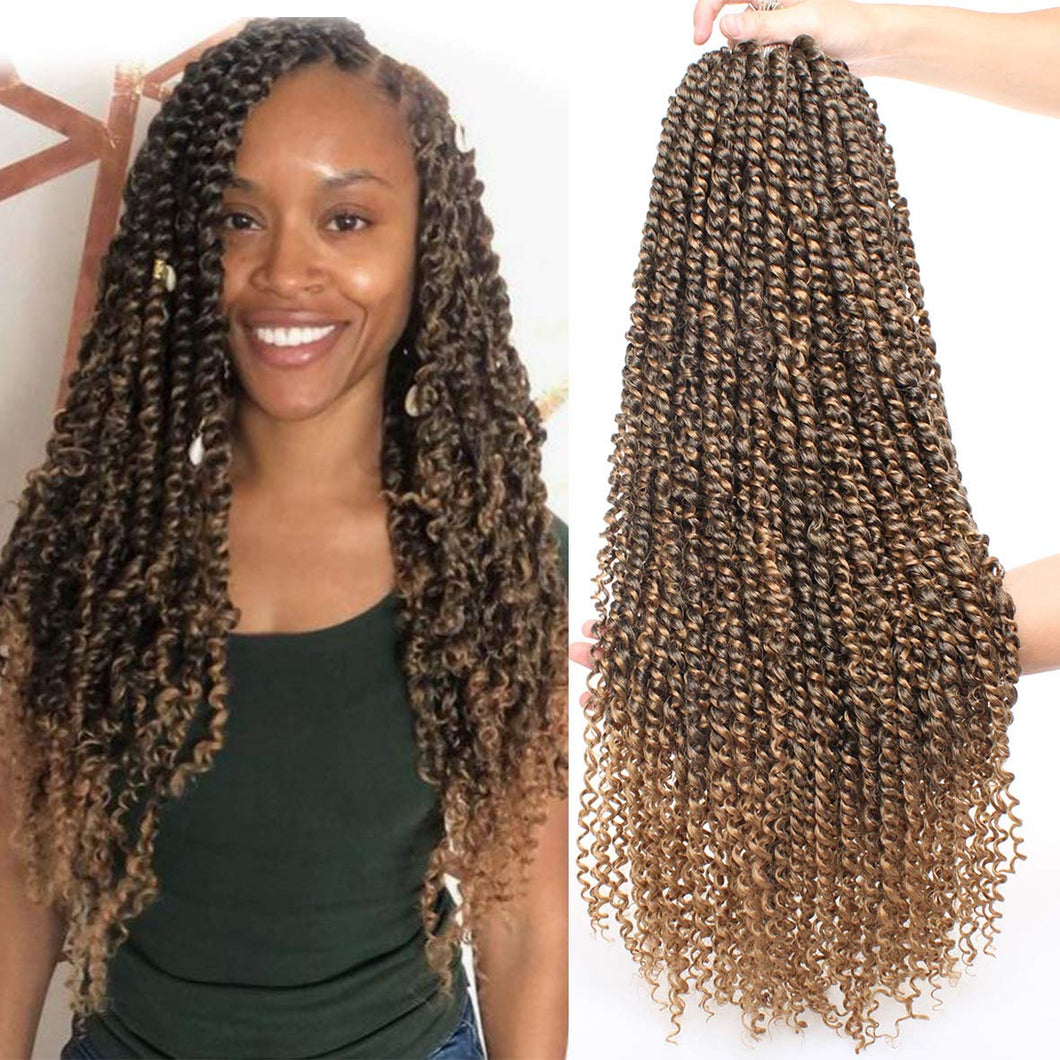 Pre twisted Passion Twist Crotchet Hair. 22inch, 15strands per pack