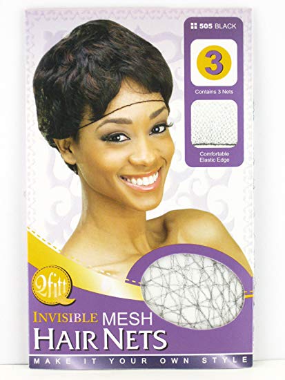 Qfitt Black Invisible Mesh Hair Nets