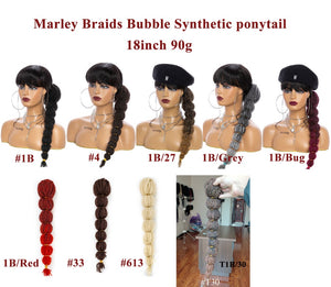 Marley Braids Bubble Synthetic Ponytail