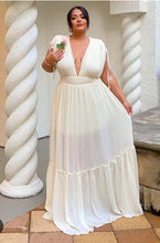 Fashion Nova Farrah Maxi Dress Cream Size 1X